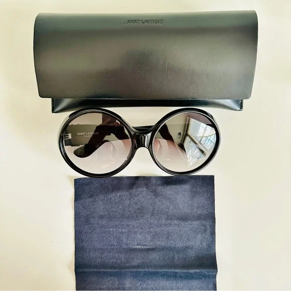 Saint Laurent Round Oversized Sunglasses SL M1/F 003 - Picture 6 of 7